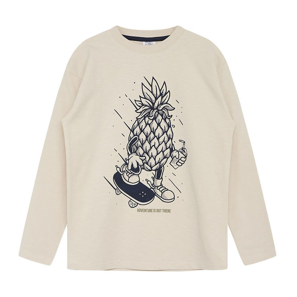 Hust and Claire Bluse - Albertus - Sand Stone m. Ananas