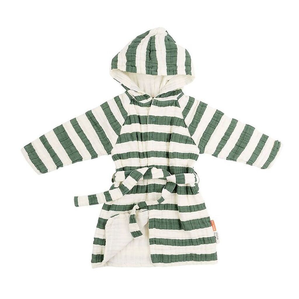 Done By Deer Badekåbe - Stripes Green
