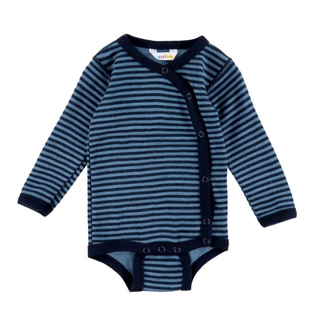 Joha Slå-om Body l/æ - Uld - Blå m. Striber