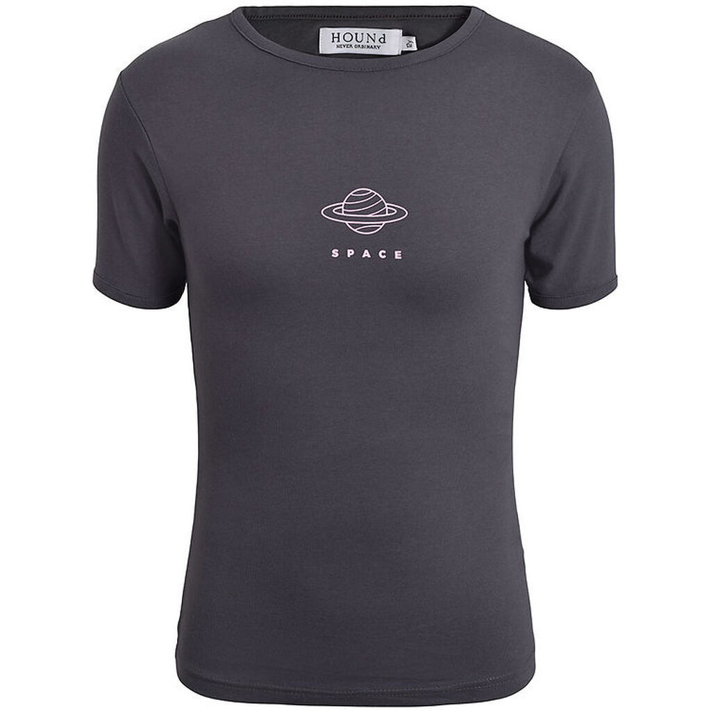 Hound T-shirt - Grå m. Rosa