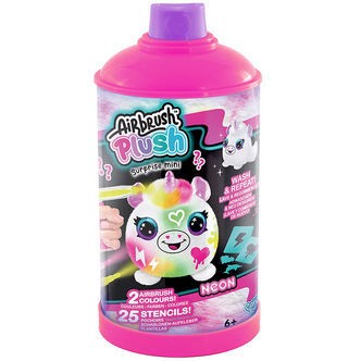 Airbrush Plush Bamse - 10 cm - Neon Mini Mystery Kit