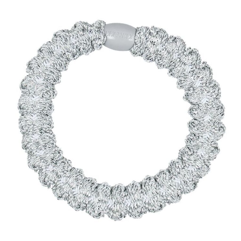 Kknekki Hårelastik - Sølv Glimmer m. Lace