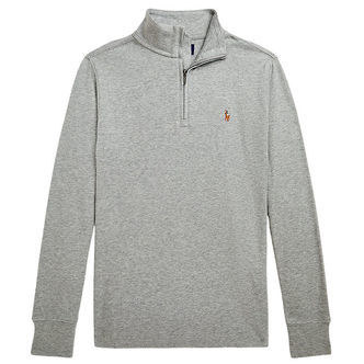 Polo Ralph Lauren Bluse m. Lynlås - Gråmeleret