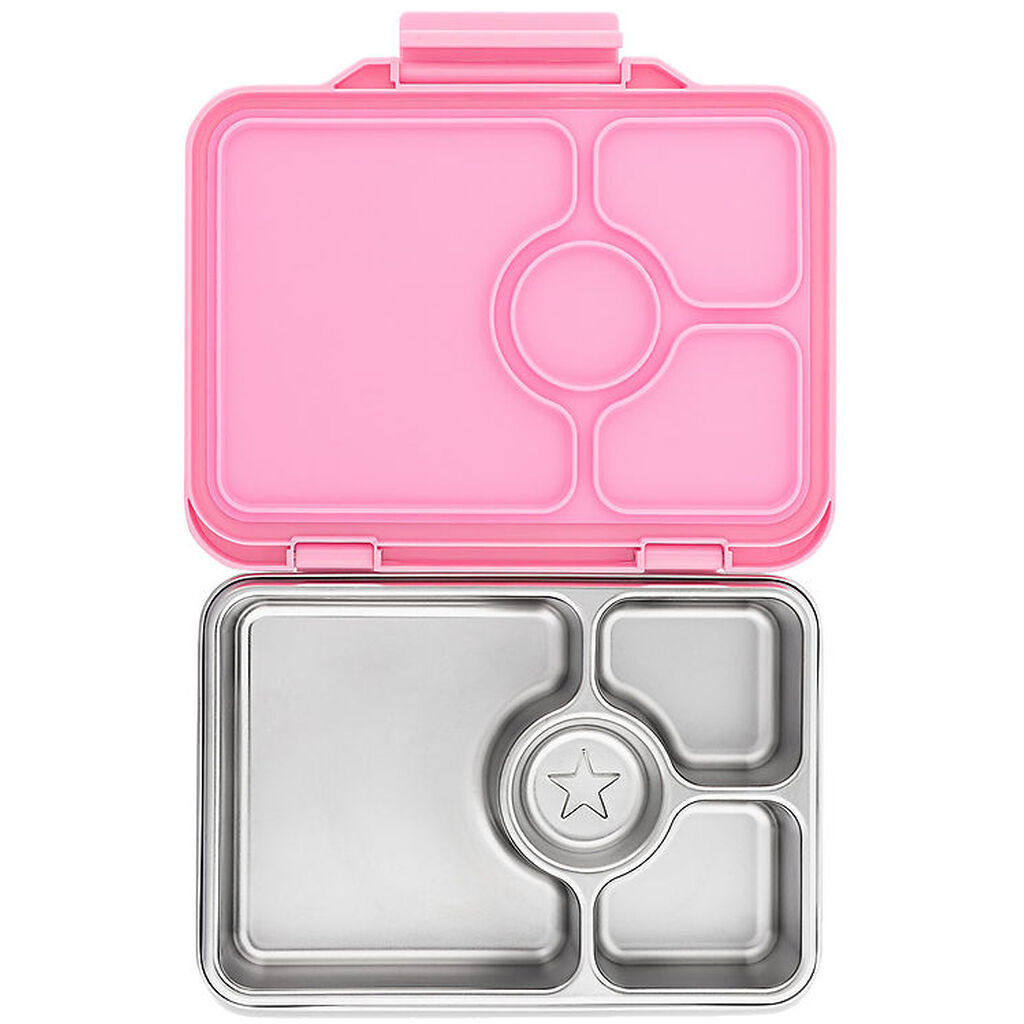 Yumbox Madkasse m. 4 Rum - Bento Steel - Versailles Pink