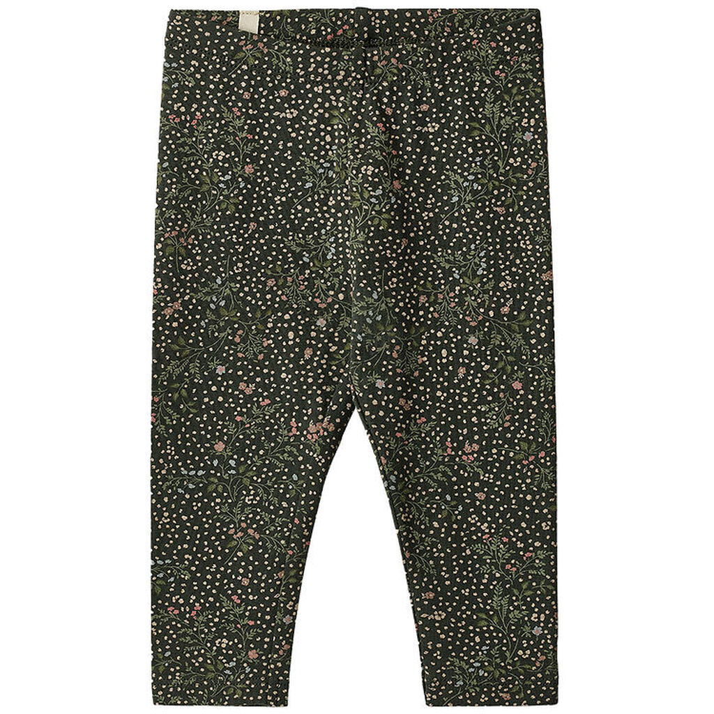 Wheat Leggings - Jules - Black Coal Small Flowers