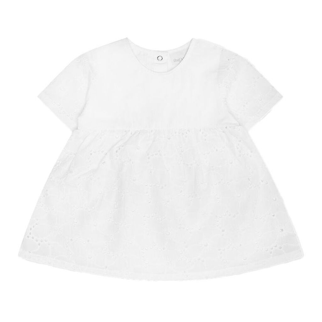 That's Mine Kjole - Ilia - Brilliant white m. Hulmønster