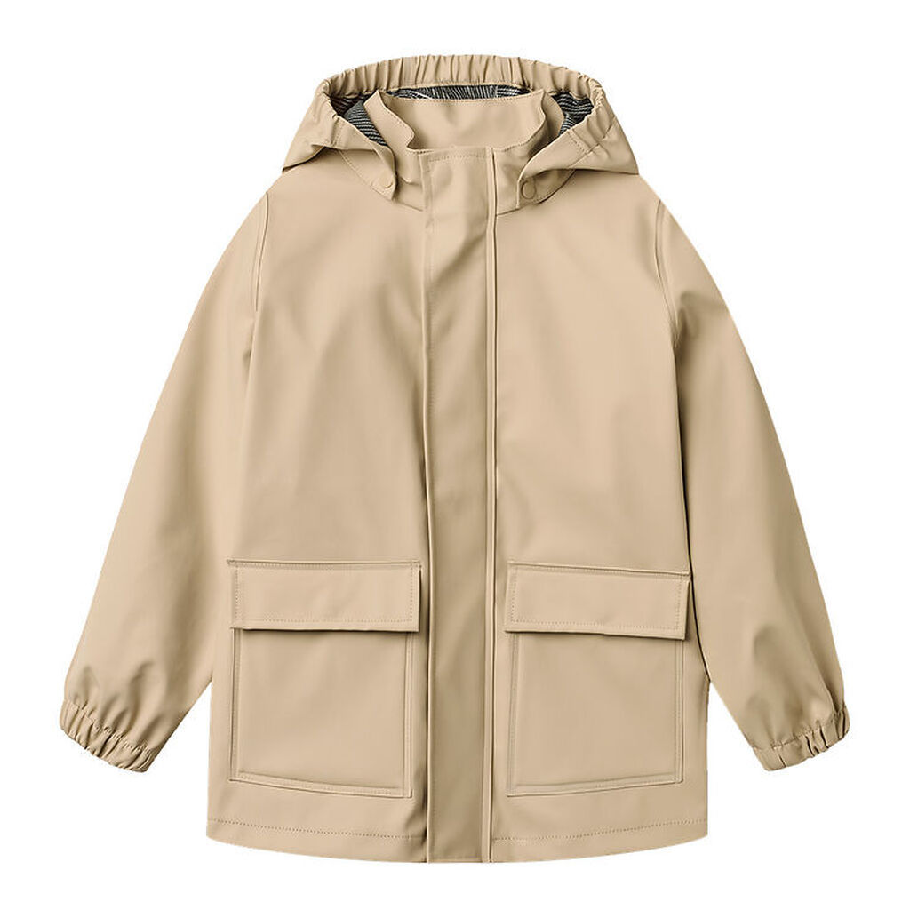 Wheat Regnjakke - PU - Ollo - White Pepper