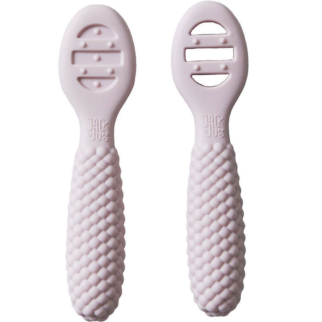 Jack o Juno Babyskeer - Silikone - 2-pak - Bubble - Light Pink