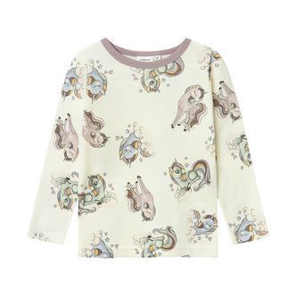 Name It Bluse - Uld - Noos - NmfWillitus - Snow White m. Enhjørn