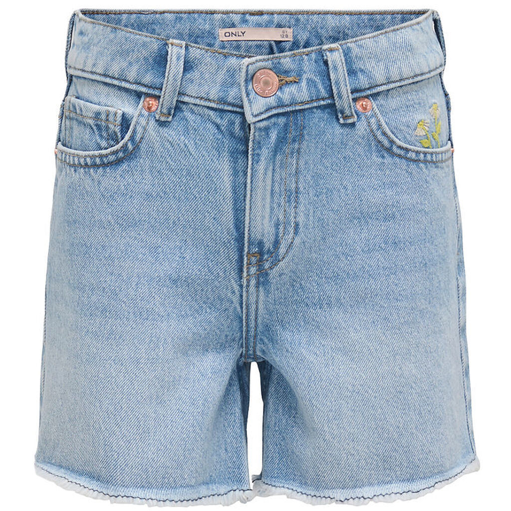Kids Only Shorts - KogPacy - Light Blue Denim m. Blomster