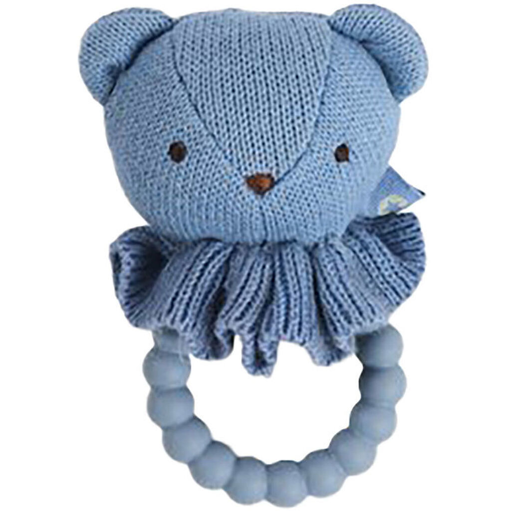 Smallstuff Biderangle - Bjørn - Strik - 10 cm - Blue