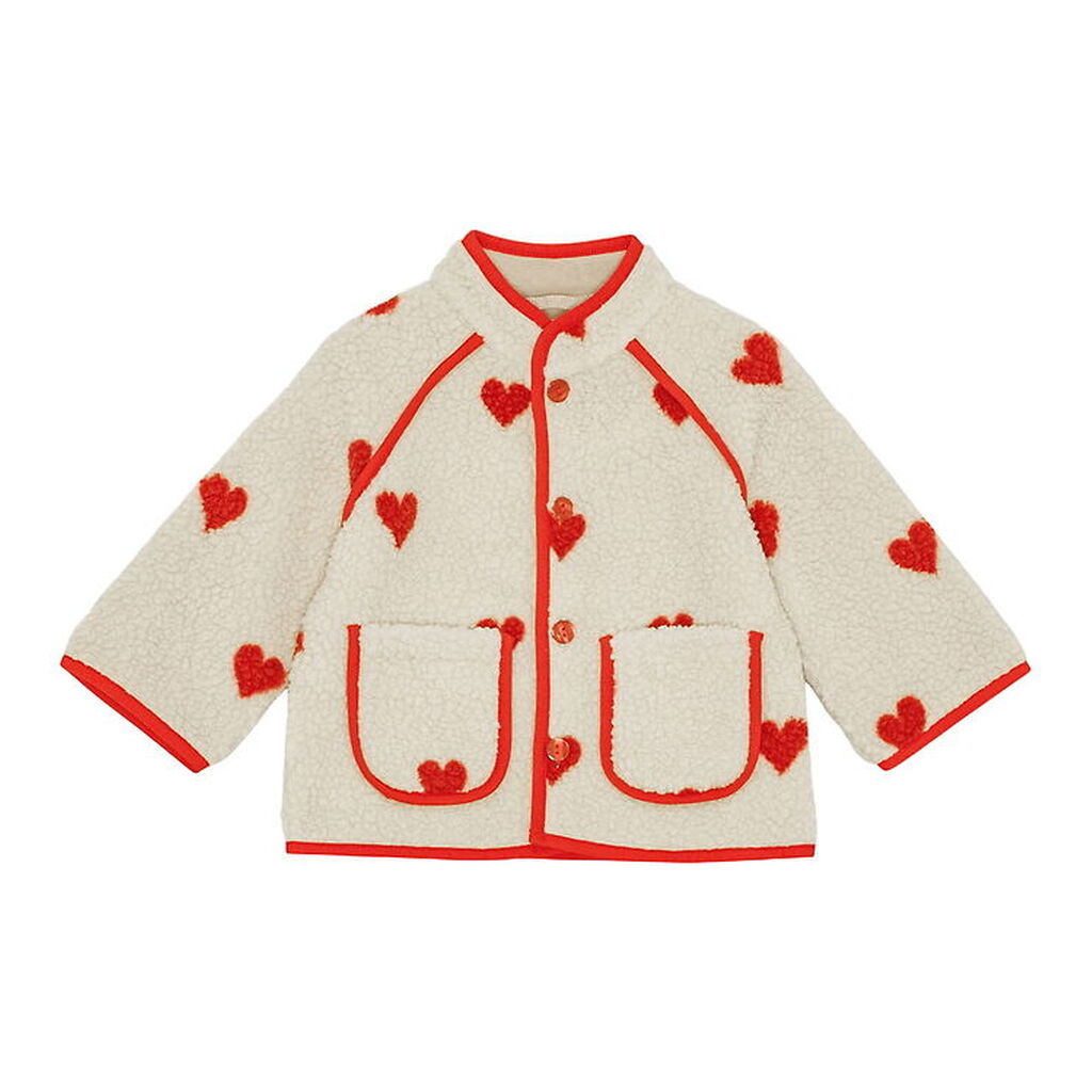 Flöss Fleecejakke - Simone - Soft white heart