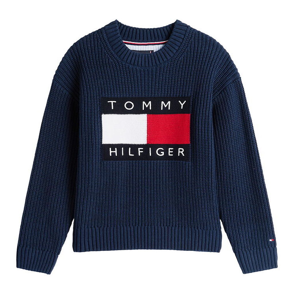 Tommy Hilfiger Bluse - Strik - Falg Heritage - Dark Night Navy