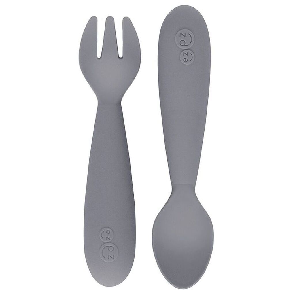 EzPz Bestiksæt - 2-Pak - Silikone - Grå