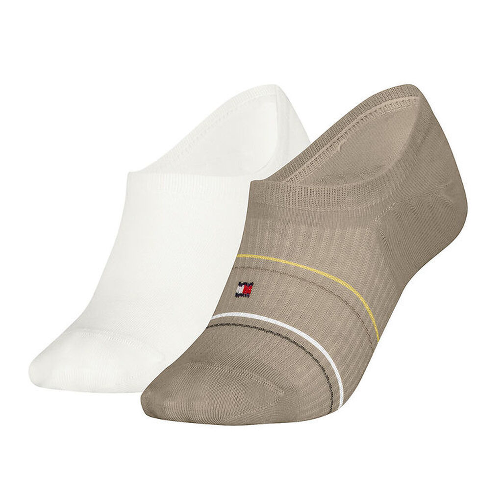 Tommy Hilfiger Footies - 2-pak - Sand/Hvid
