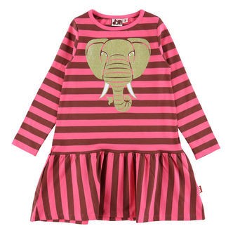 DYR-Cph Kjole - Dyrzanzi - Dk Brick/Spicy Pink Elfant