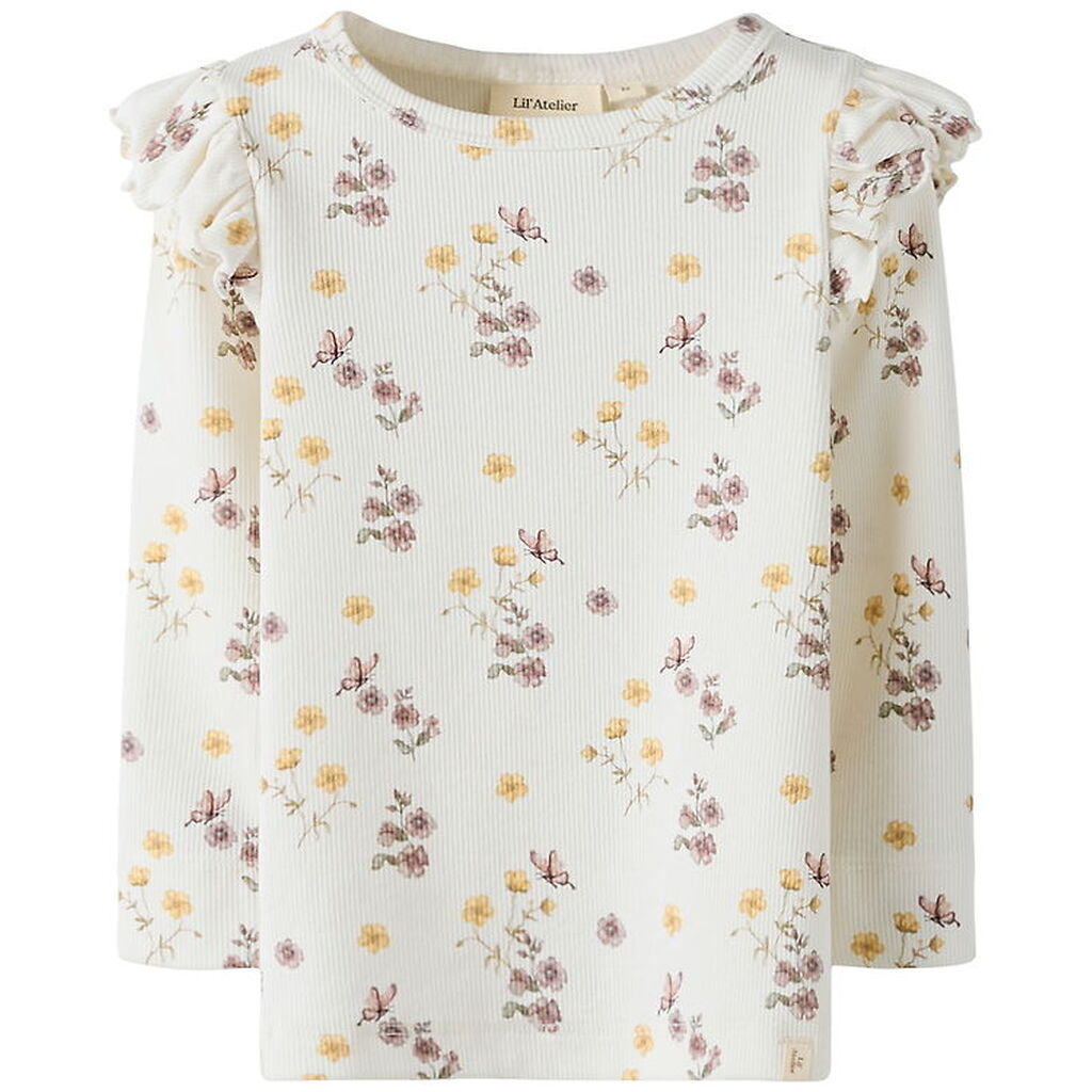 Lil' Atelier Bluse - NmfGavo - Coconut Milk/Flower Mix