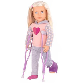 Our Generation Dukke - 46 cm - Martha på Krykker