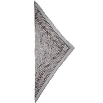 Lala Berlin Tørklæde - Triangle Tilda - Swoosh Light Blue/Brown