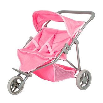 MaMaMeMo Dukke Tvillinge Klapvogn - Pink