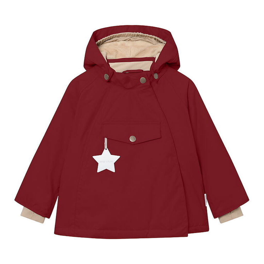 Mini A Ture Vinterjakke - MatWang Fleece - Red Merlot