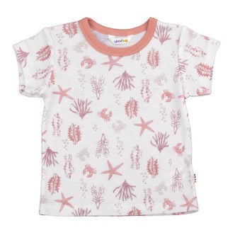 Joha T-shirt - Uld - Lyserød m. Print