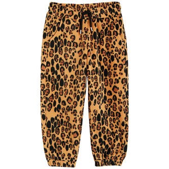 Mini Rodini Fleecebukser - Leopard - Beige