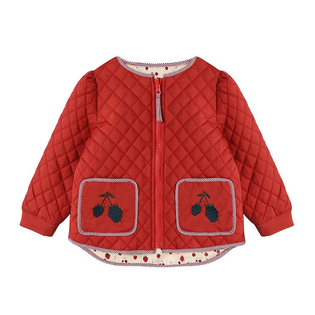 Fliink Jakke - Vendbar - Kota Berry - Pompeian Red AOP