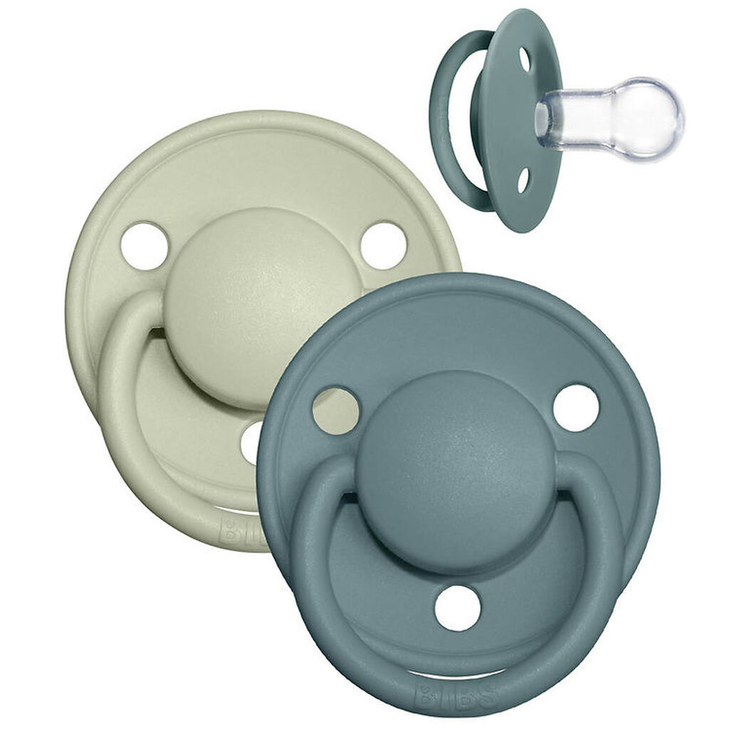 BIBS De Lux Sutter - 2-pak - Rund - Island Sea/Sage