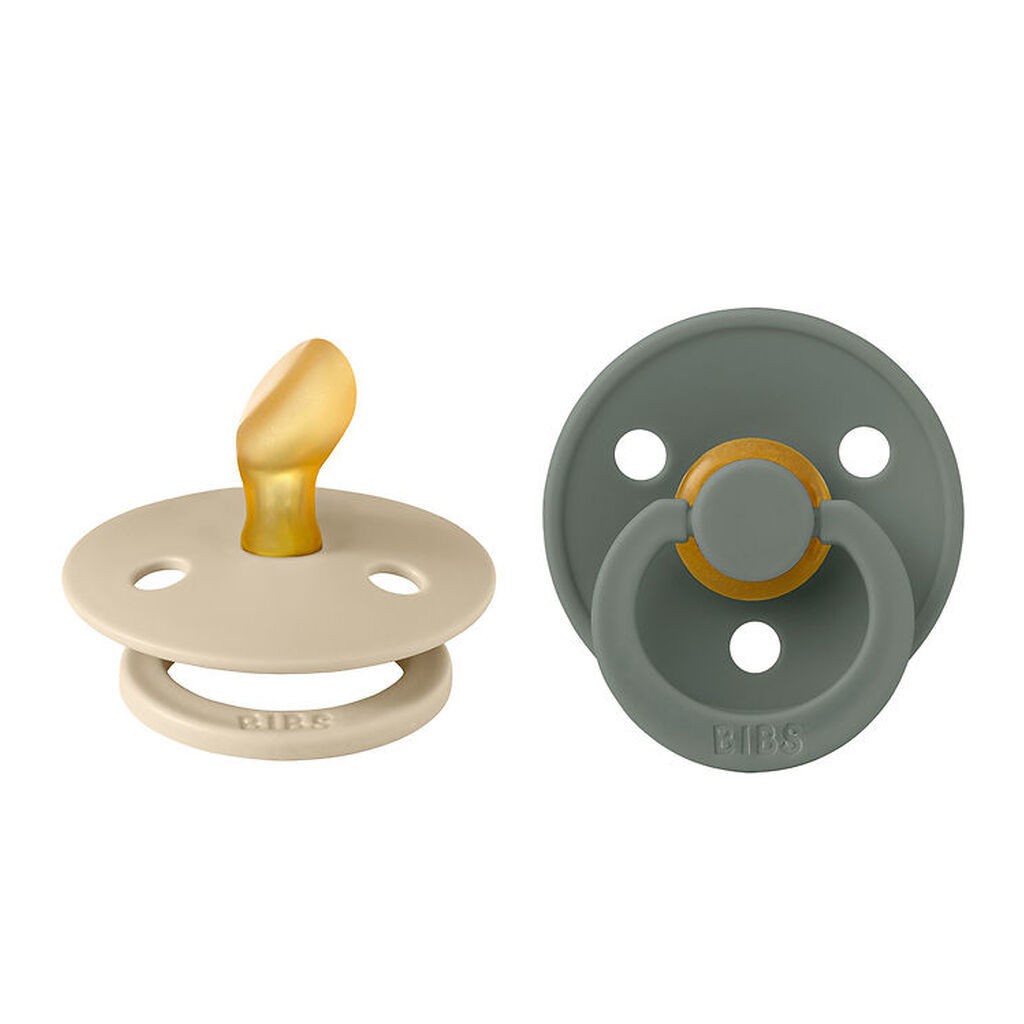 BIBS Colour Sutter - 2-pak - Str. 1 - Anatomisk - Vanilla/Pine