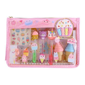 Hot Focus Taske m. Tilbehør - 3 Gelpenne/Notesblok