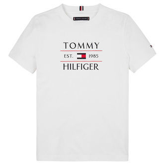 Tommy Hilfiger T-shirt - Flag - Hvid m. Logo