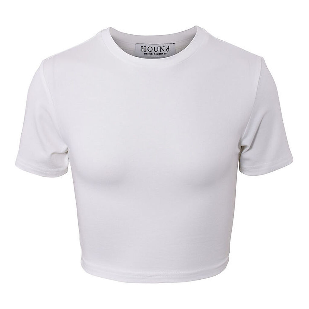 Hound T-shirt - Cropped - Hvid