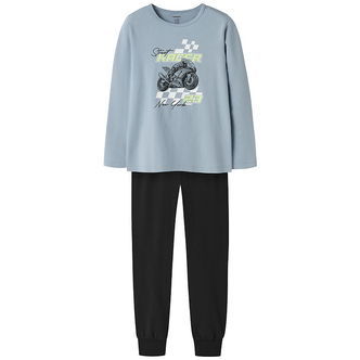 Name It Nattøj - Noos - NkmNightset - Dusty Blue/Sort