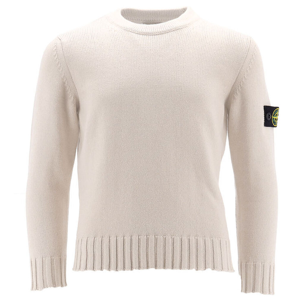 Stone Island Bluse - Uld - Natural White