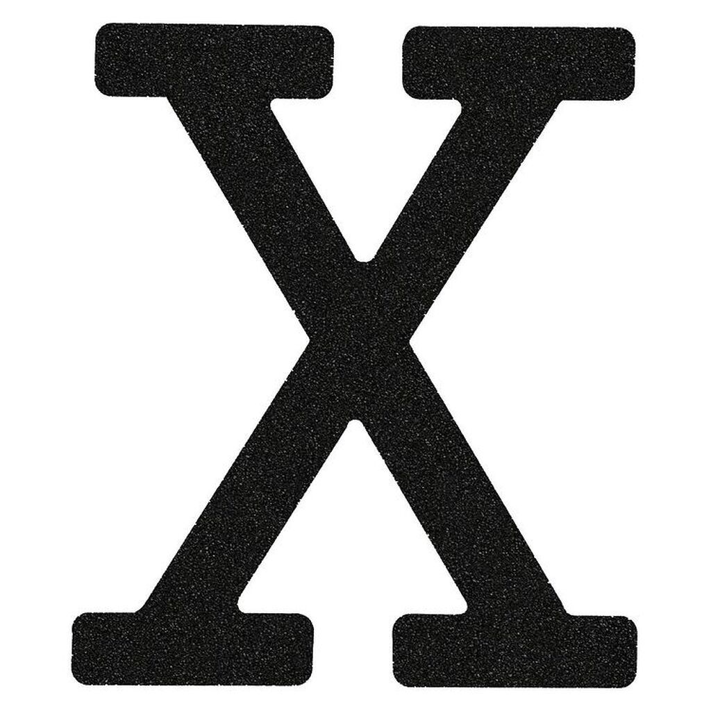 That's Mine Bogstav - X - Sort Glimmer