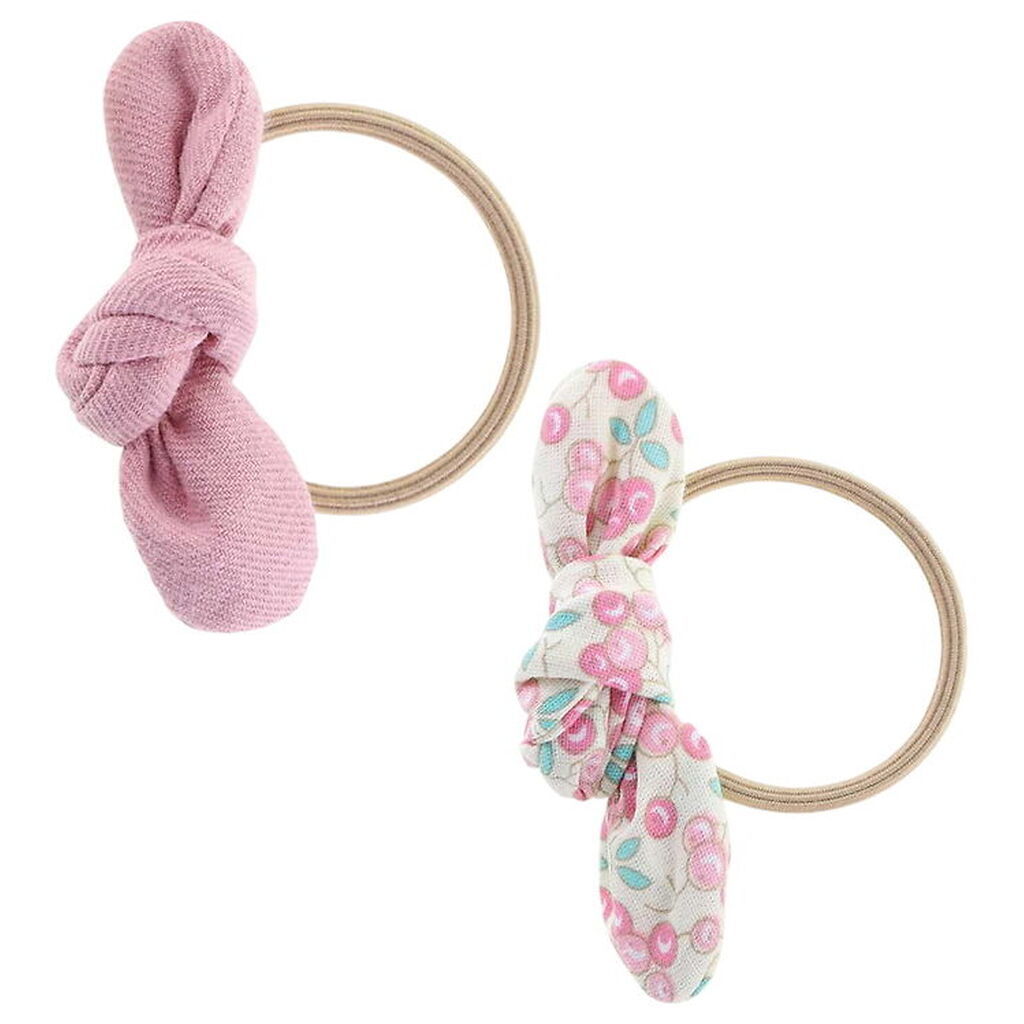 By Stær Hårelastikker m. Sløjfe - Leise - 2-pak - Rose Mix