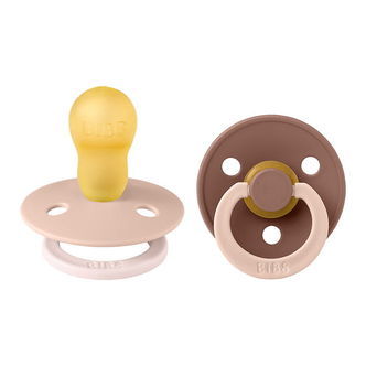 BIBS Colour Sutter - Str. 3 - 2-pak - Rund - Blush Woodchuck