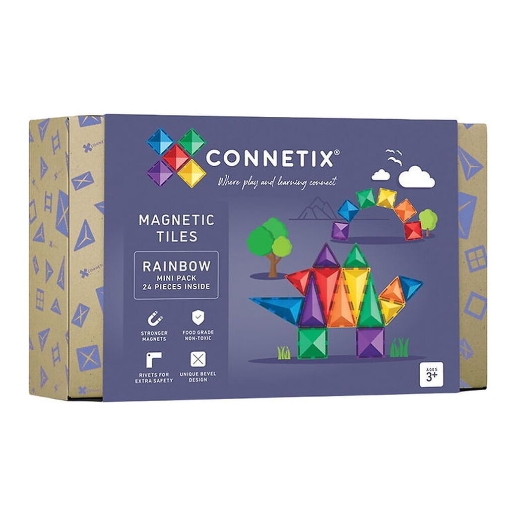 Connetix Magnetsæt - 24 Dele - Rainbow