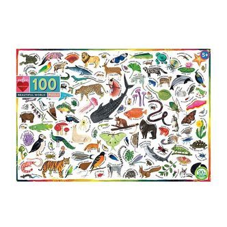 Eeboo Puslespil - 100 Brikker - Beautiful World