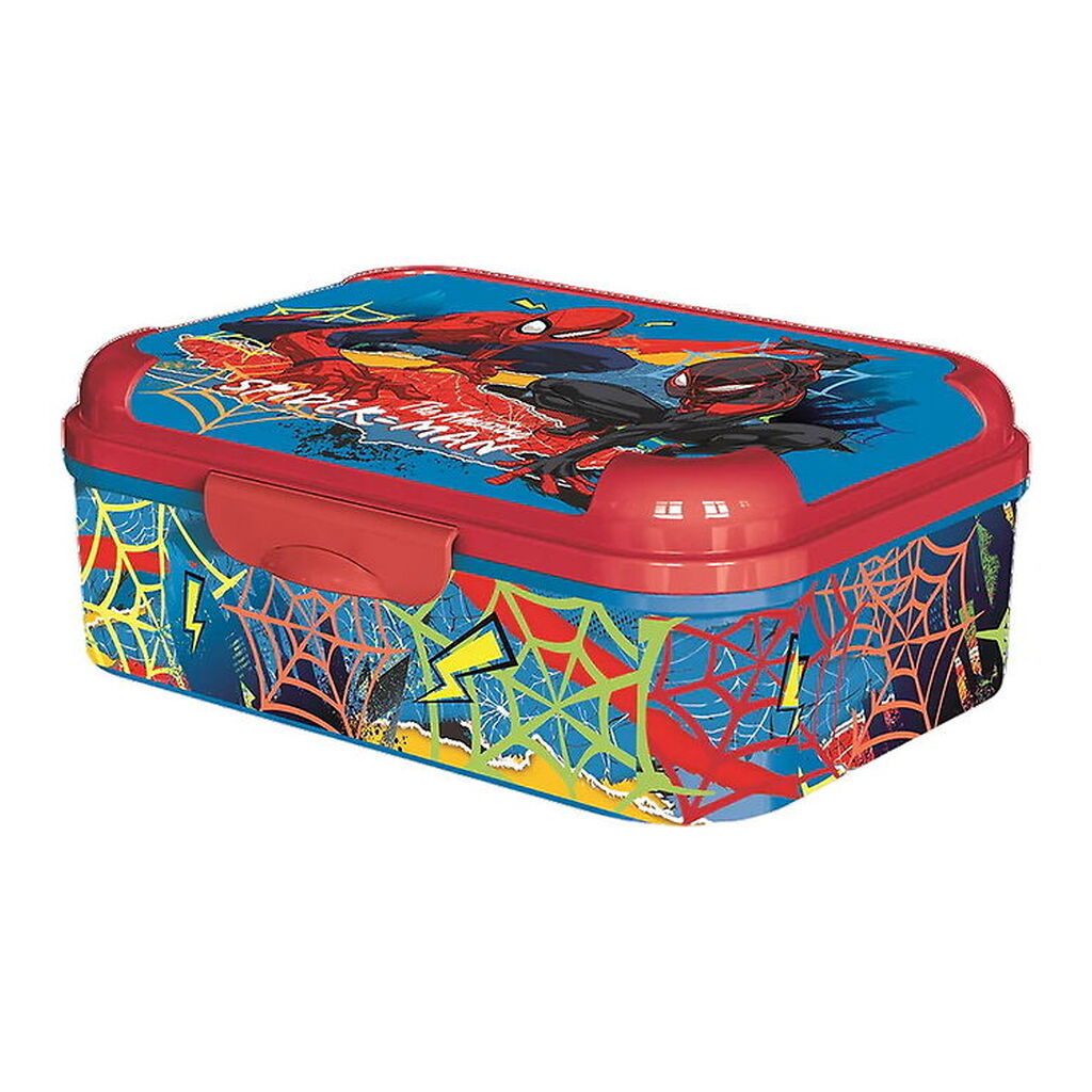 Spiderman Madkasse - 16x11x6,5 cm - Blå/Rød