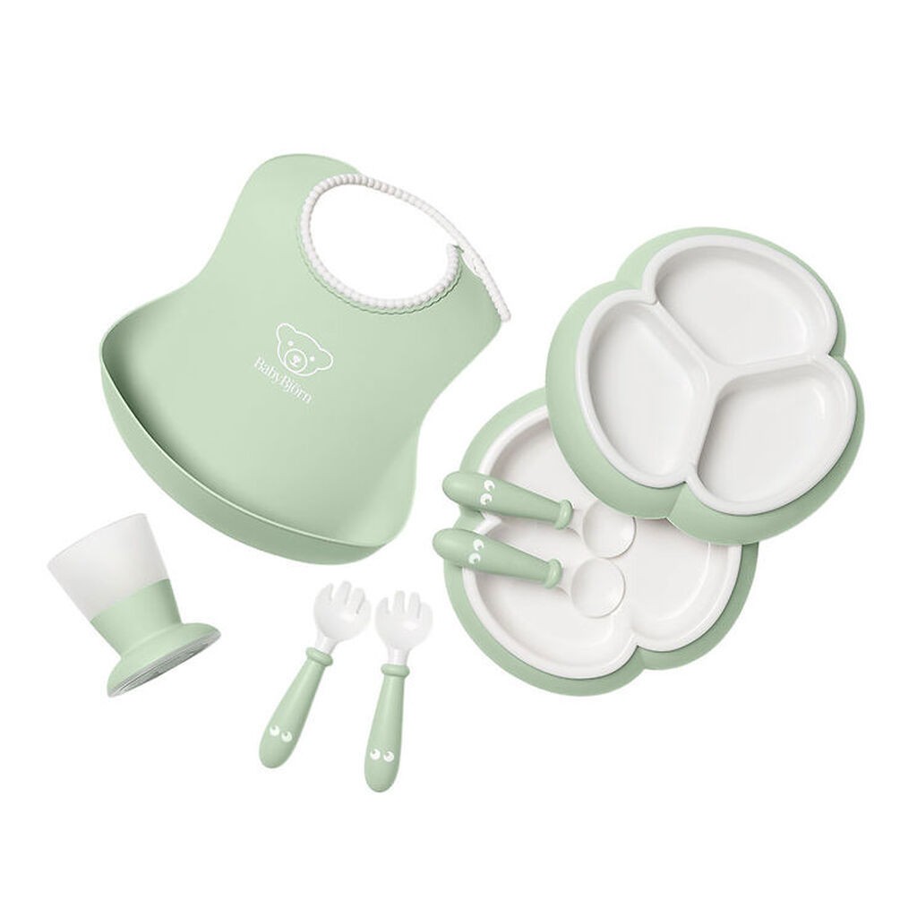 BabyBjörn Spisesæt - 8 Dele - Pastelgrøn