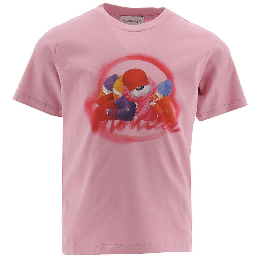 Moncler T-shirt - Dusty Rose m. Print