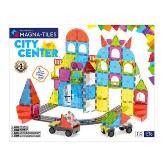 Magna-Tiles Magnetsæt - 110 Dele - City Center + MicroMAGS
