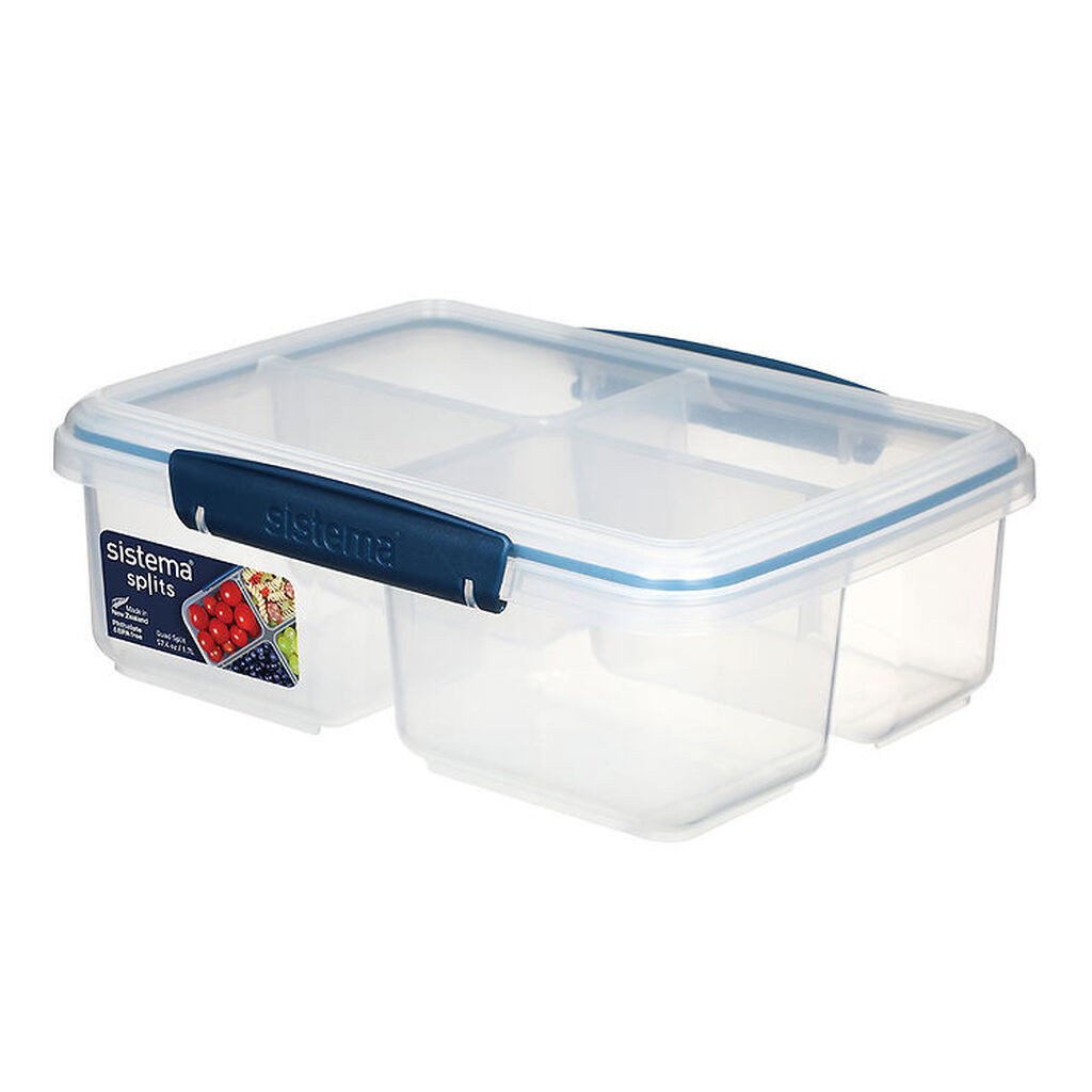 Sistema Madkasse - 1,7L Quad Split - Mørkeblå