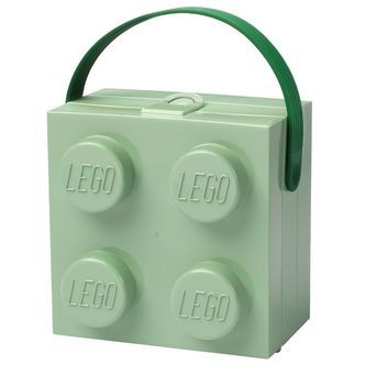 LEGOÂ® Storage Madkasse - 11,5x15,5x15,8 - 4 Knopper - Sand Green