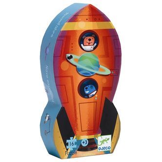 Djeco Puslespil - 16 Brikker - Rumskib