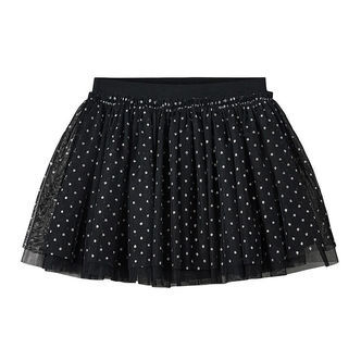 Sofie Schnoor Nederdel - Tyl - Siggysk - Sort m. Prikker