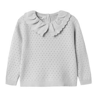 MarMar Bluse - Strik - Toro - Aluminium m. Hulmønster