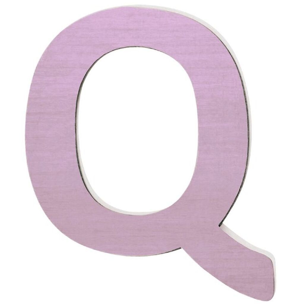 Sebra Træbogstaver - Q - Pastel Pige